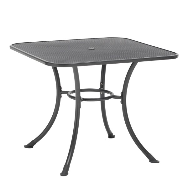 T0445-0200S wrought-iron-restaurant-tables-32-square-mesh-top-table-with-umbrella-hole